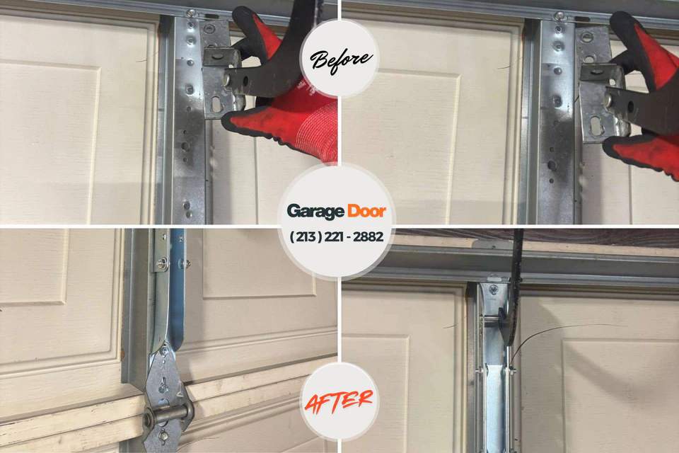 Before and after: garage door repair Casa Blanca, AZ